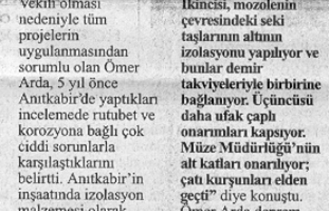 'Depremden sonra çatlaklar saptadık'